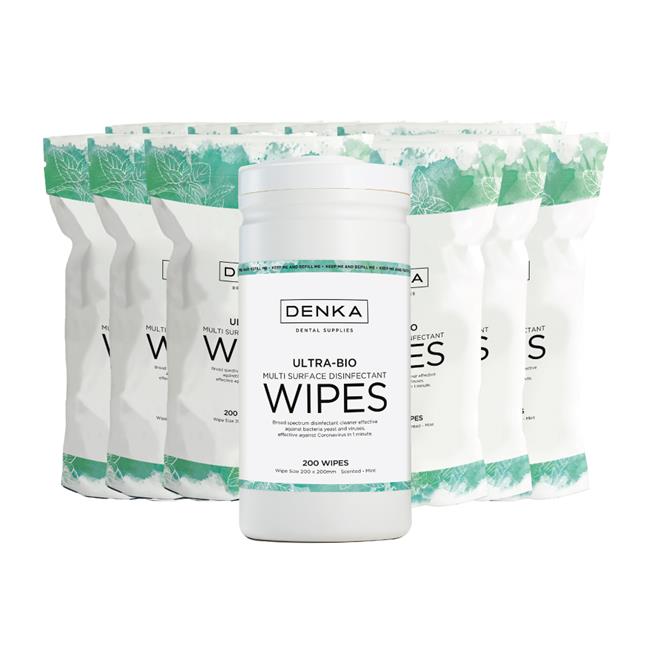 UltraBio Wipe Kit - Mint 12 refills + 1 Empty Tub