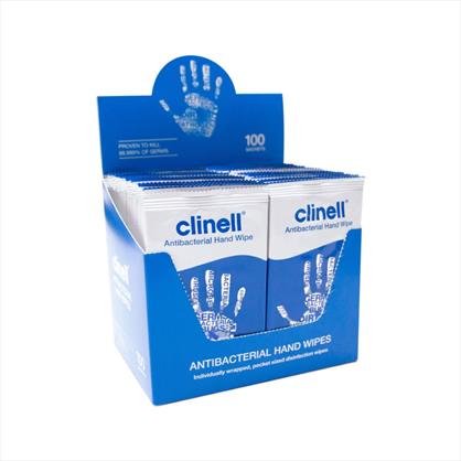 Clinell Antibacterial Hand Wipes x100