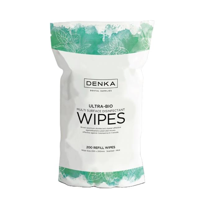 Ultrabio Mint Alcohol-Free Wipes Refill x 200