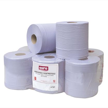 Centrefeed Roll - Standard 2 ply Blue 150m x 6