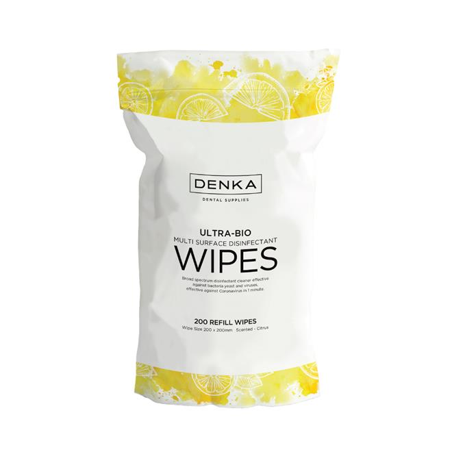 Ultrabio Citrus Alcohol-Free Wipes Refill x 200