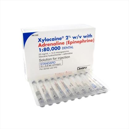 Xylocaine 2% Standard Cartridges - 2.2ml x 50 