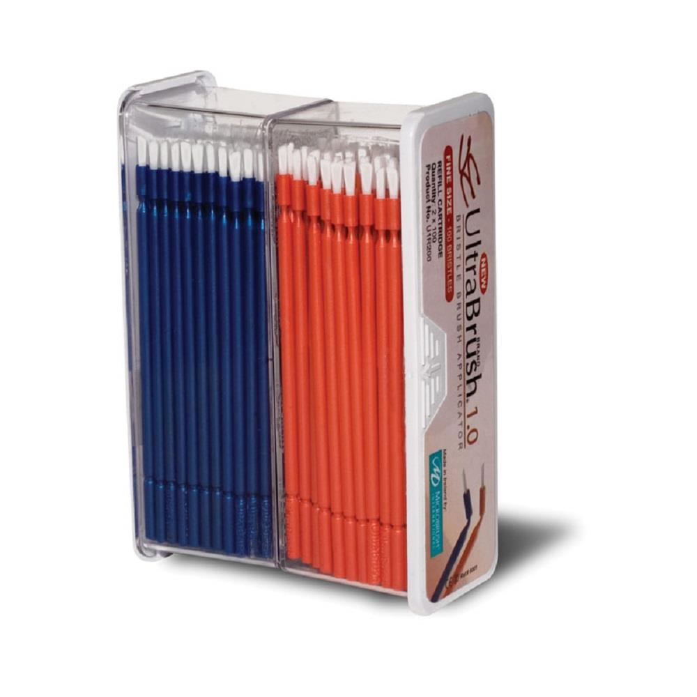  Microbrush UltraBrush 1.0 Refill - Fine - Blue/Orange - 100 x 2